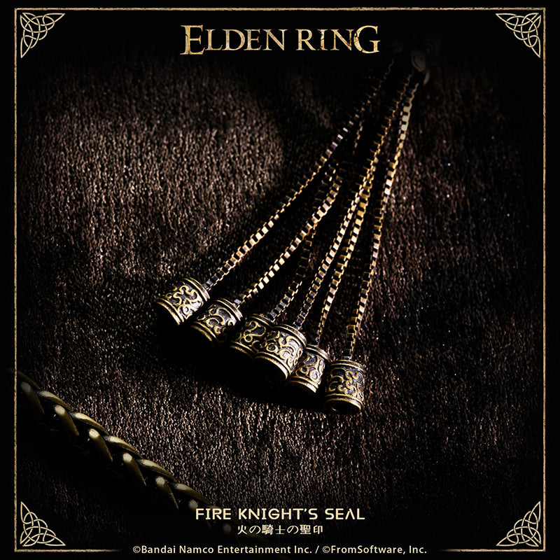 Starforged ELDEN RING Sacred Seal Fire Knight's Seal Game Merchandise Officially Authorized Sacred seal of the Fire Knights, who answer directly to Messmer the Impaler.   Enhances fire incantations of Messmer.  The emblem of Messmer's army depicts a golden ring and the fire of his sacred seal